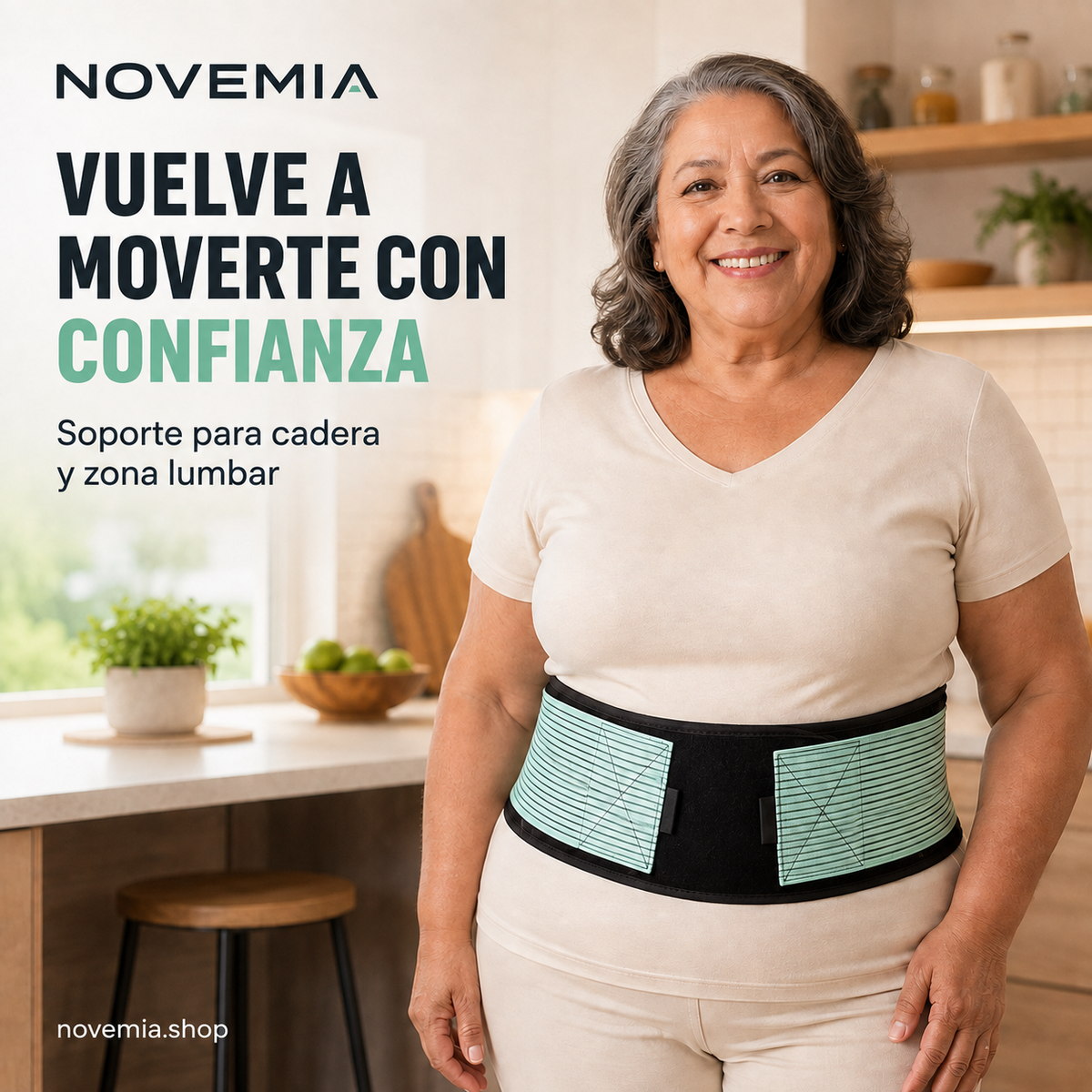 Faja Lumbar y Cadera de Doble Compresión Novemia® | Alivio del Dolor