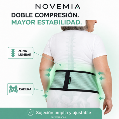 Faja Lumbar y Cadera de Doble Compresión Novemia® | Alivio del Dolor